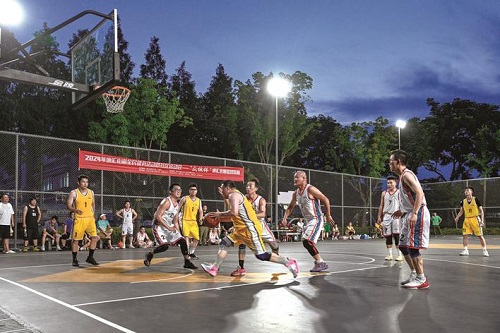 夏夜社区篮球赛